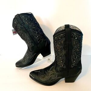 DINGO Annabelle black cowboy boots size 10